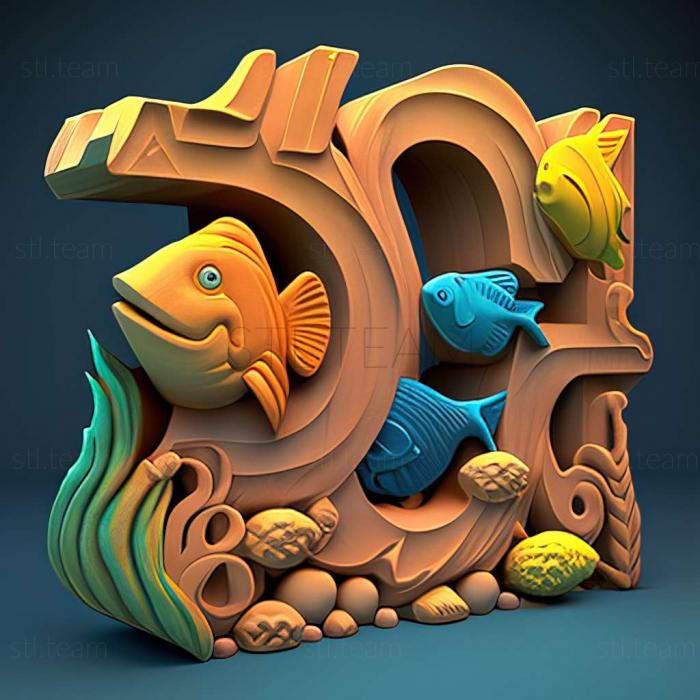 3D model Freddi Fish And Friends ABC Under The Sea game (STL)